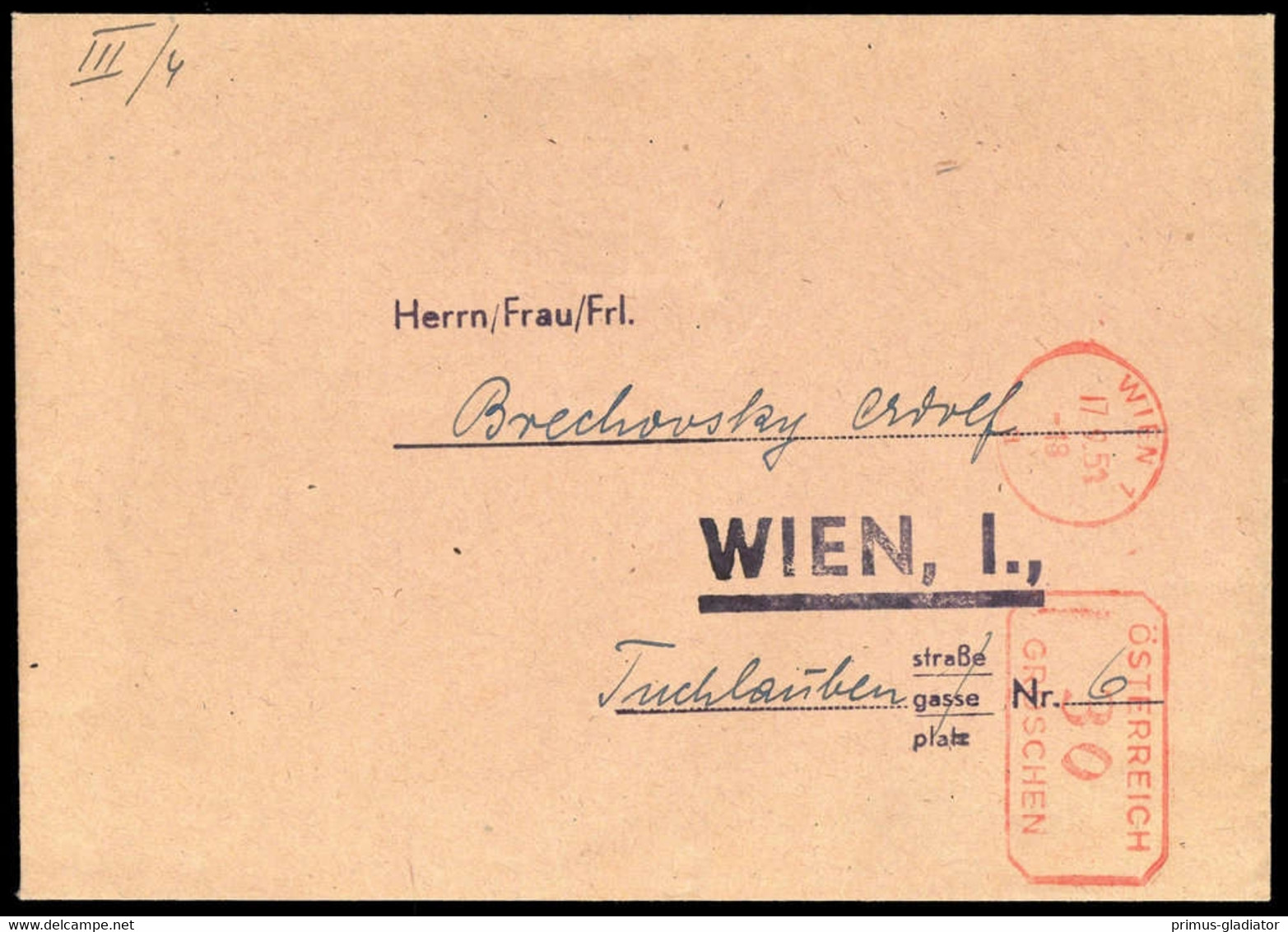 Österreich, Brief - Machine Postmarks