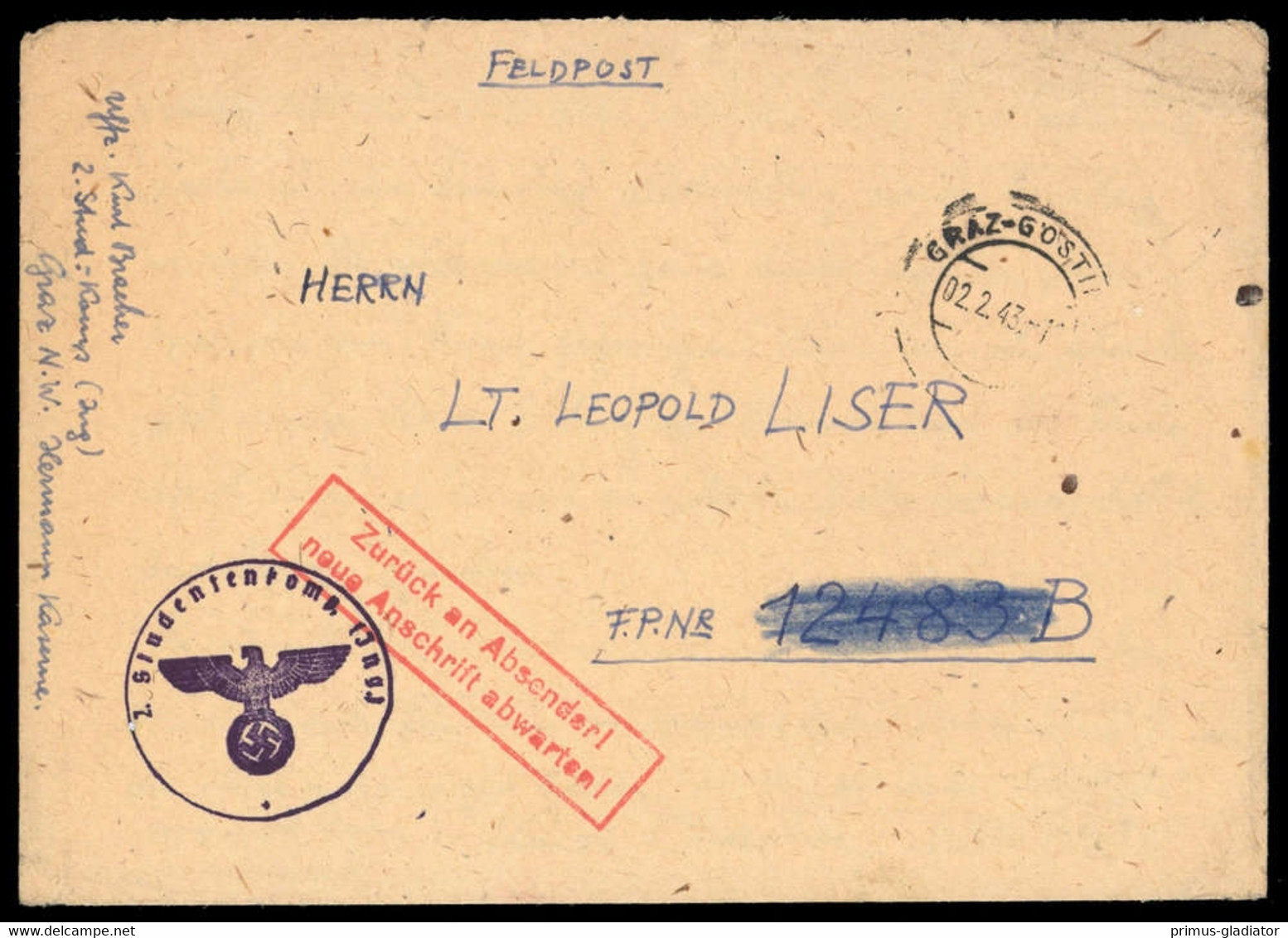 1943, Österreich, Brief - Machine Postmarks