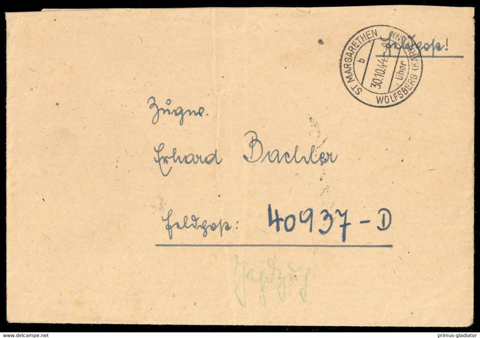 1944, Österreich, Brief - Mechanische Stempel