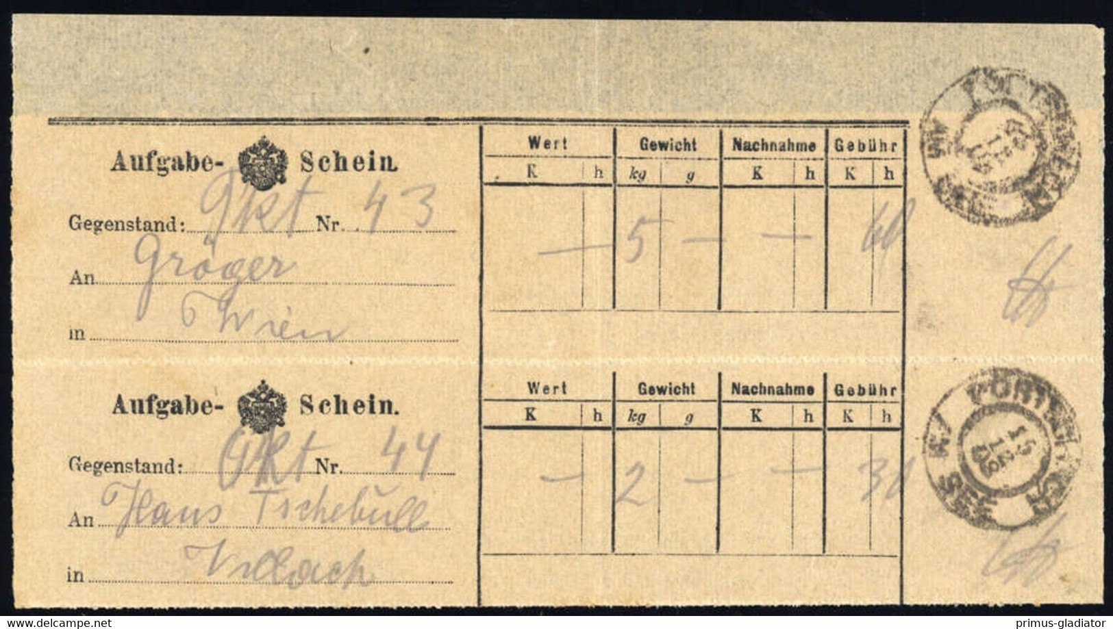 1908, Österreich, Brief - Oblitérations Mécaniques