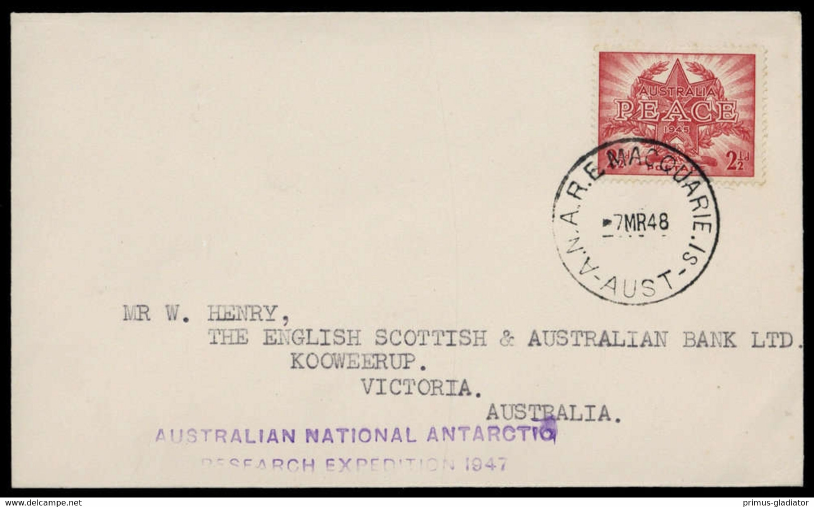 1948, Australische Gebiete In Der Antarktis, Brief - Altri & Non Classificati