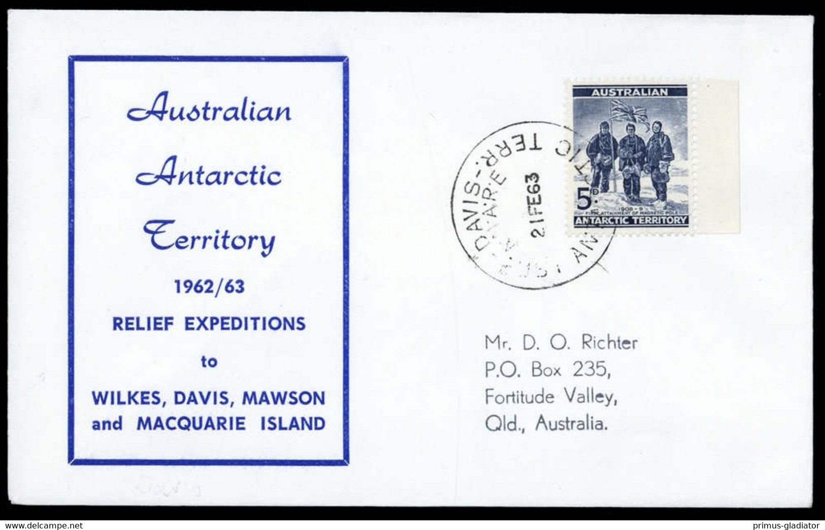 1961, Australische Gebiete In Der Antarktis, 6, Brief - Other & Unclassified