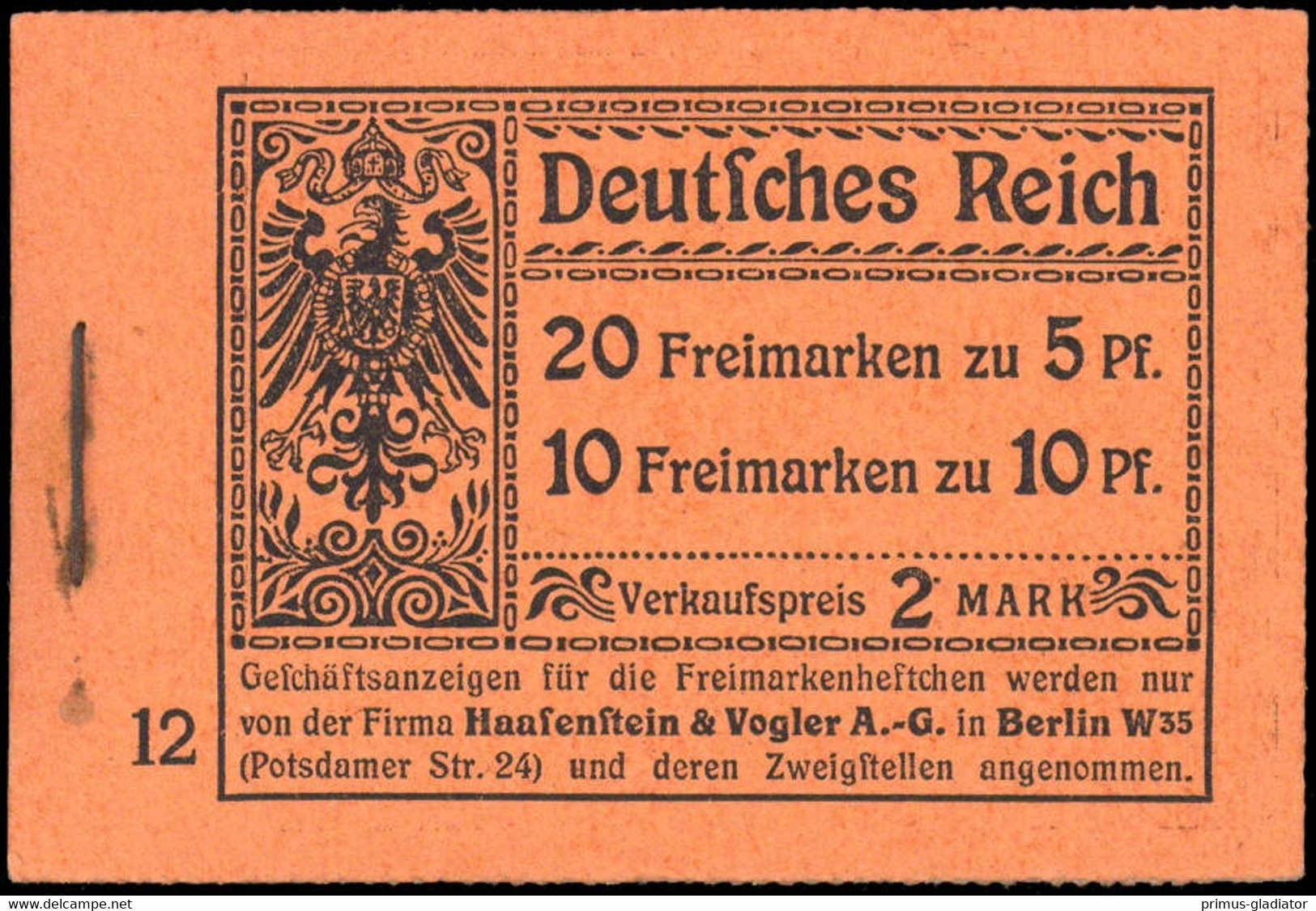 1913, Deutsches Reich, MH 5.1 A, ** - Libretti