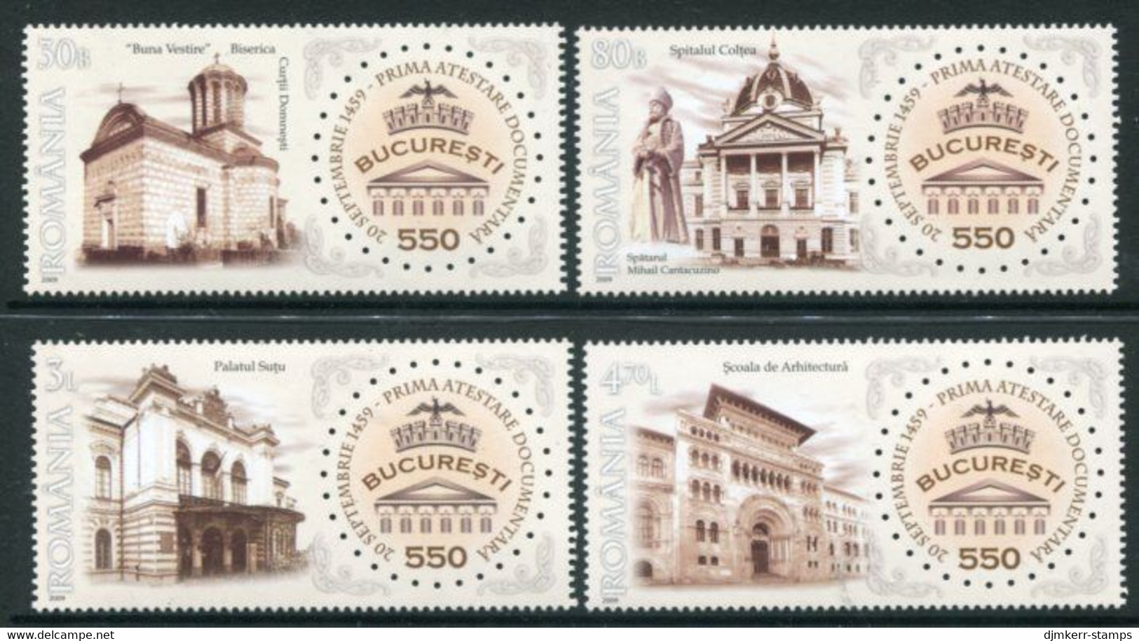 ROMANIA 2009 First Report Of Bucharest  MNH / **.  Michel 6393-96 - Nuevos