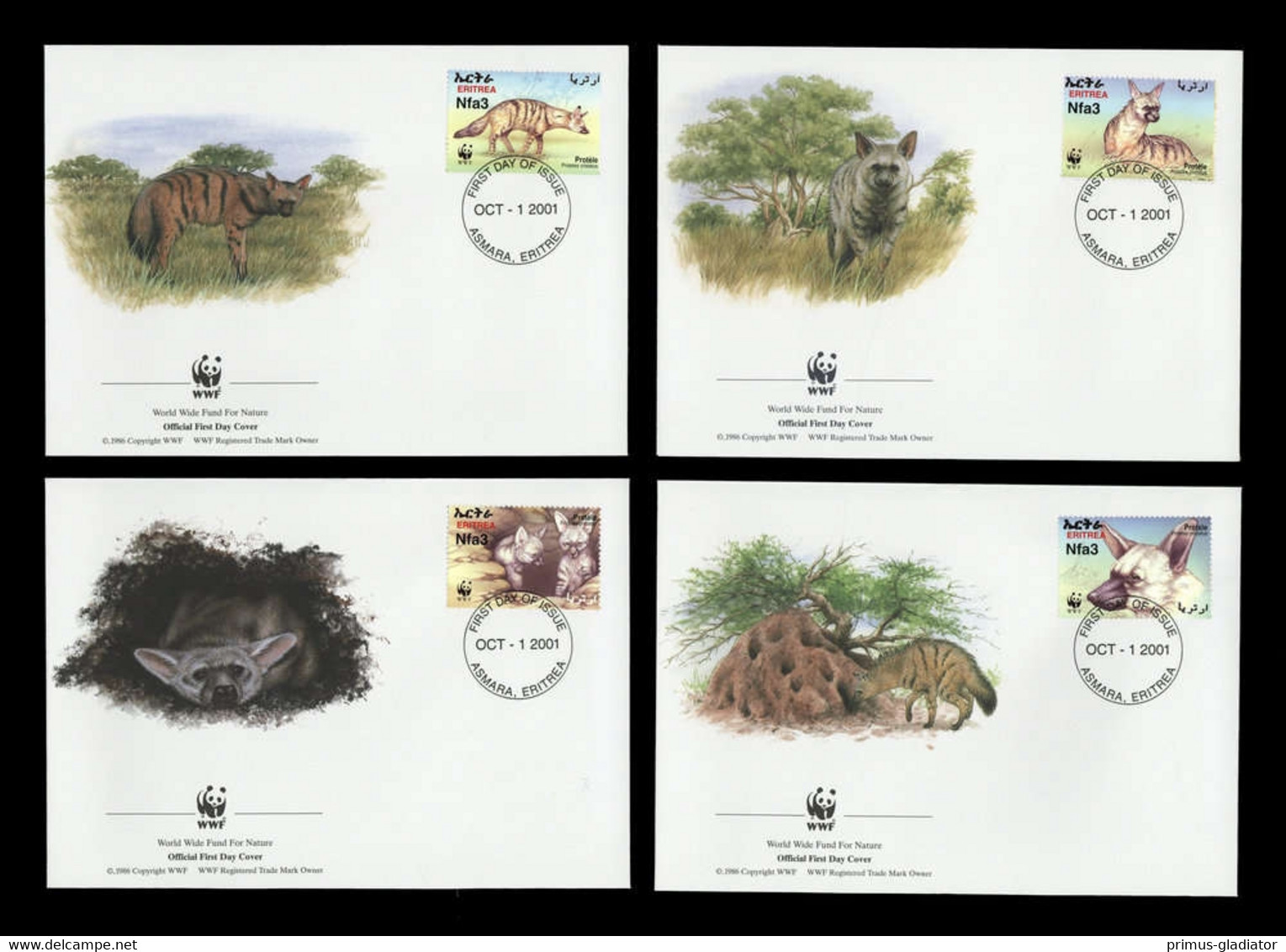 2001, Eritrea, 254-57, FDC - Eritrea