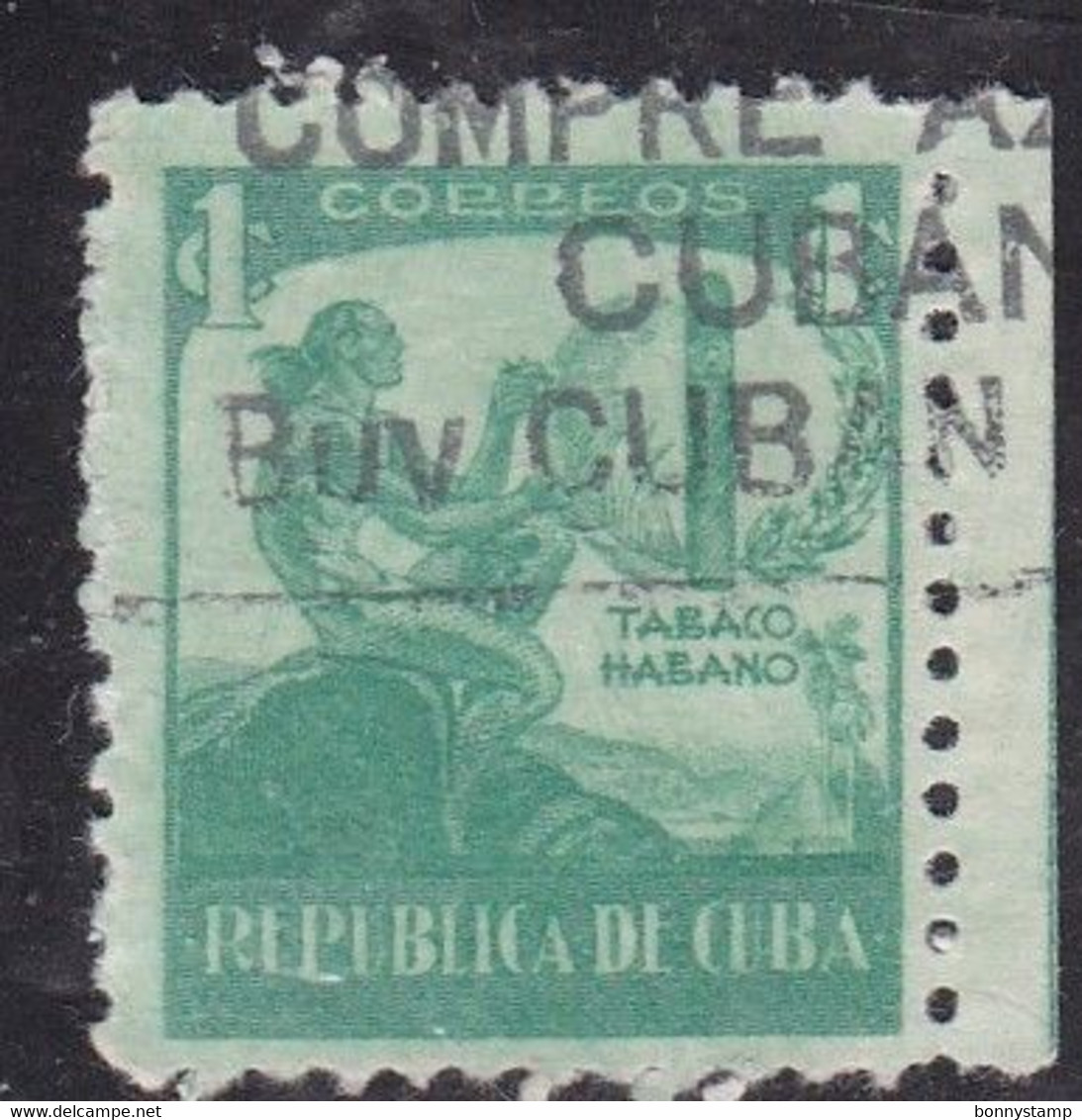 Cuba, 1939 - 1c Ciboney Indian And Cigar - Nr.356 Usato° - Gebruikt