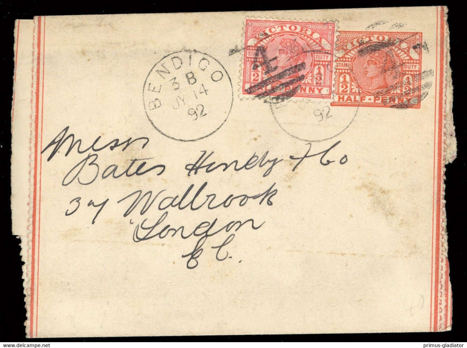 1887, Victoria, S 15 C, Brief - Unclassified