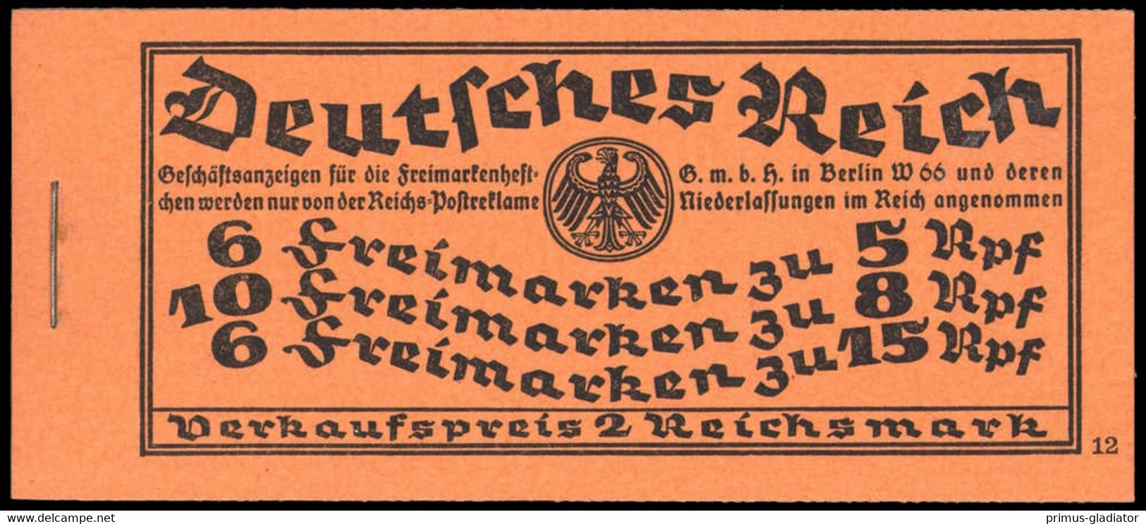 1928, Deutsches Reich, MH 25.6, ** - Carnets