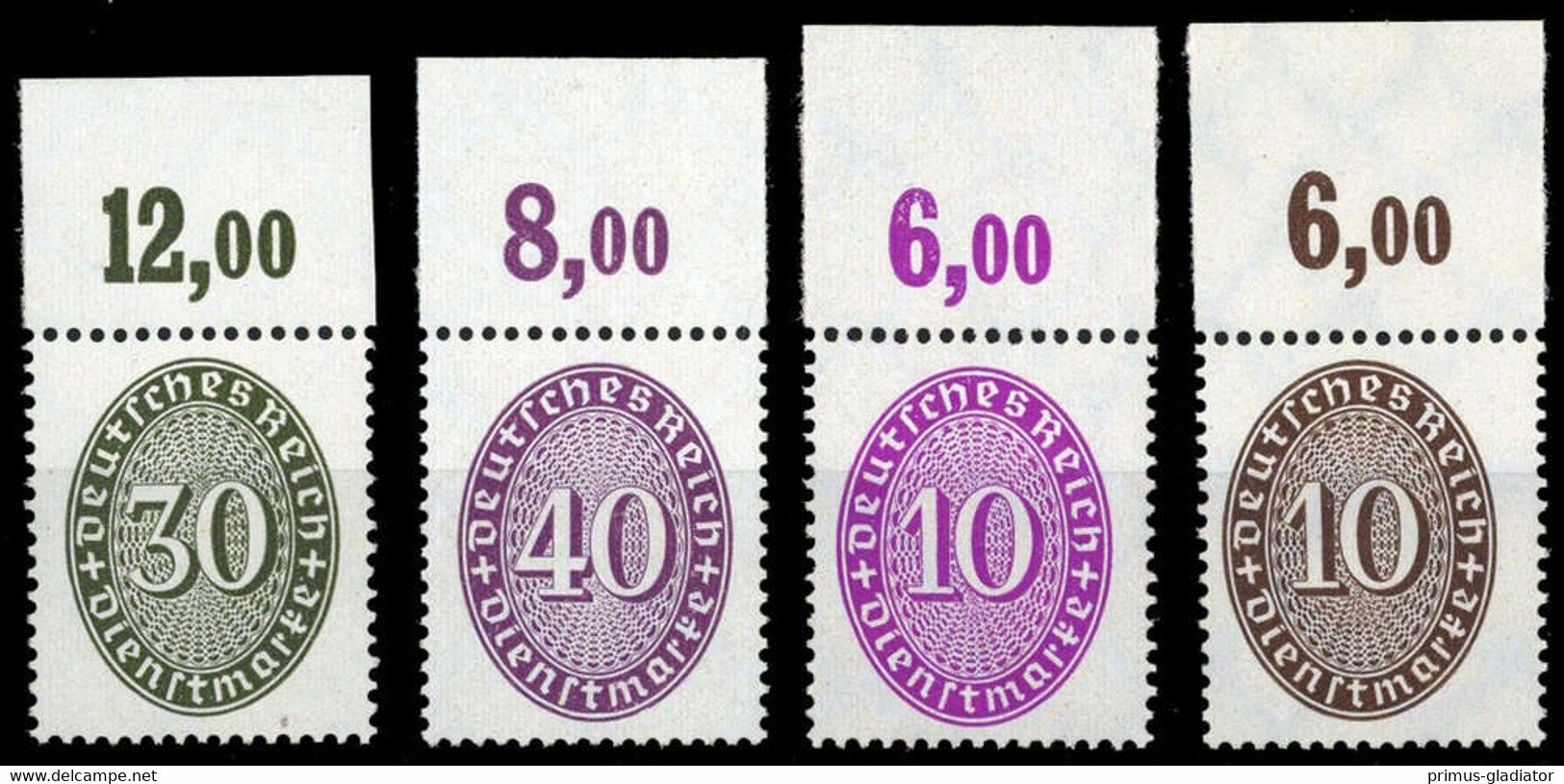 1927, Deutsches Reich, D 121 P U.a., ** - Dienstzegels