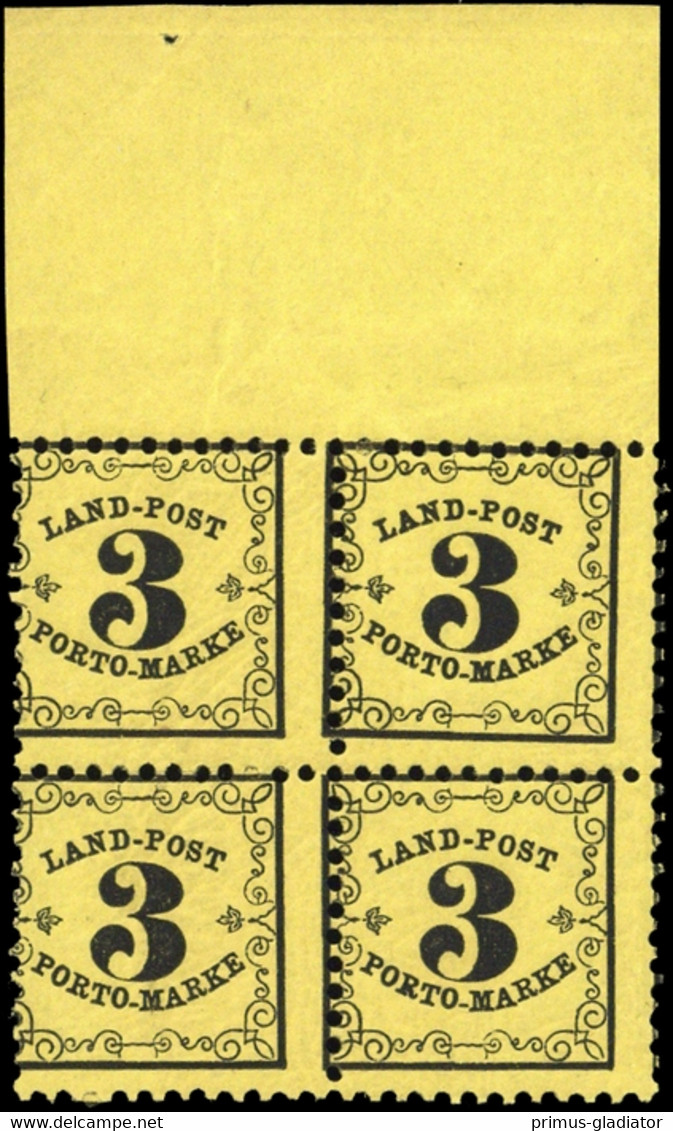1862, Altdeutschland Baden Landpost, LP 2 Y (4) OR PF 1/86, ** - Nuovi
