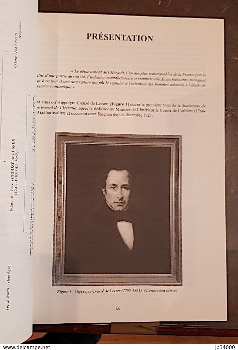 STATISTIQUE DU DEPARTEMENT DE L HERAULT Par Hippolyte Creuze De LESSER Et Jean Claude RICHARD En 2004 - Languedoc-Roussillon