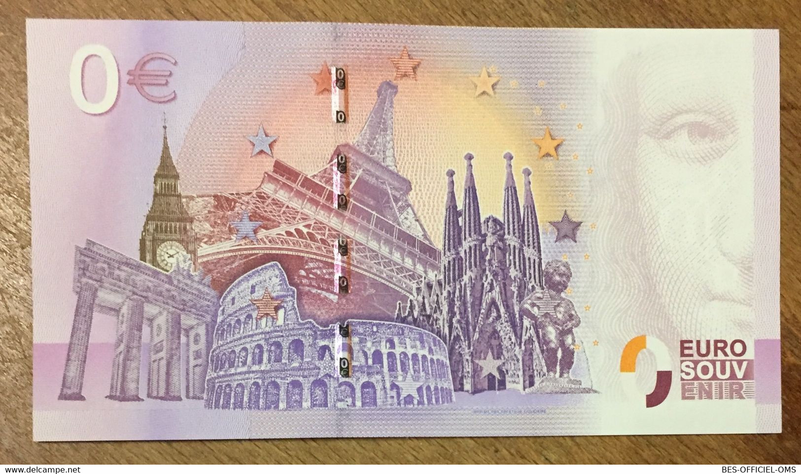 2016 BILLET 0 EURO SOUVENIR DPT 24 LASCAUX LE GRAND TAUREAU ZERO EURO SCHEIN BANKNOTE PAPER MONEY BANK - Essais Privés / Non-officiels