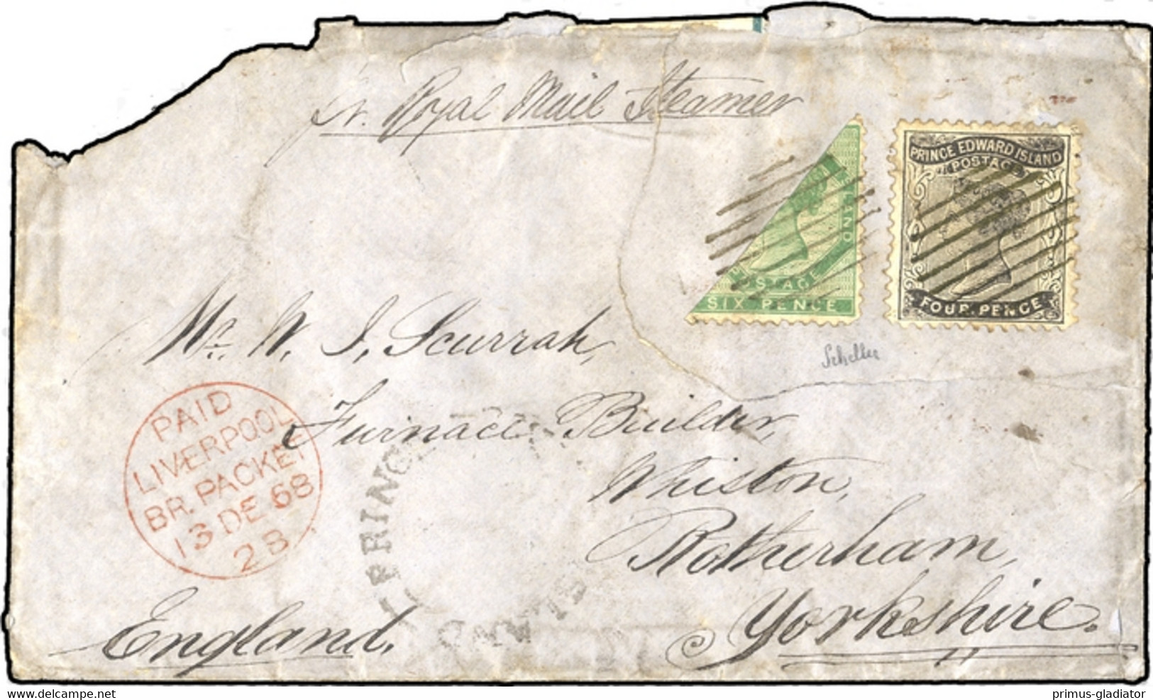 1862, Prinz Edward Inseln, 8 H, 7, Brief - Prince Edouard (Ile)