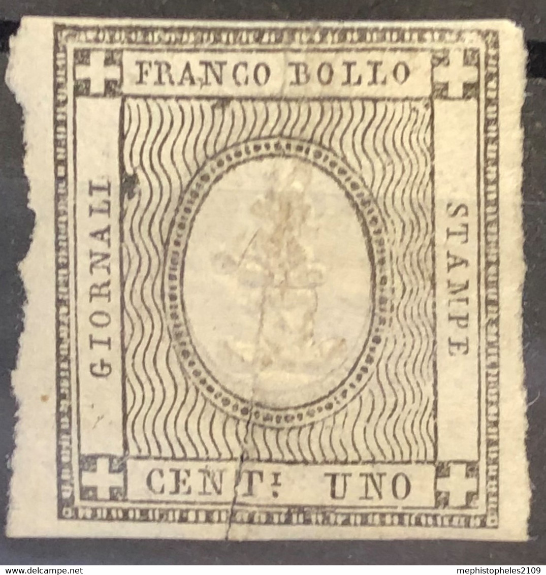ITALY / ITALIA 1861 - Canceled - Sc# P1 - Newspaper Stamp 1c - Afgestempeld