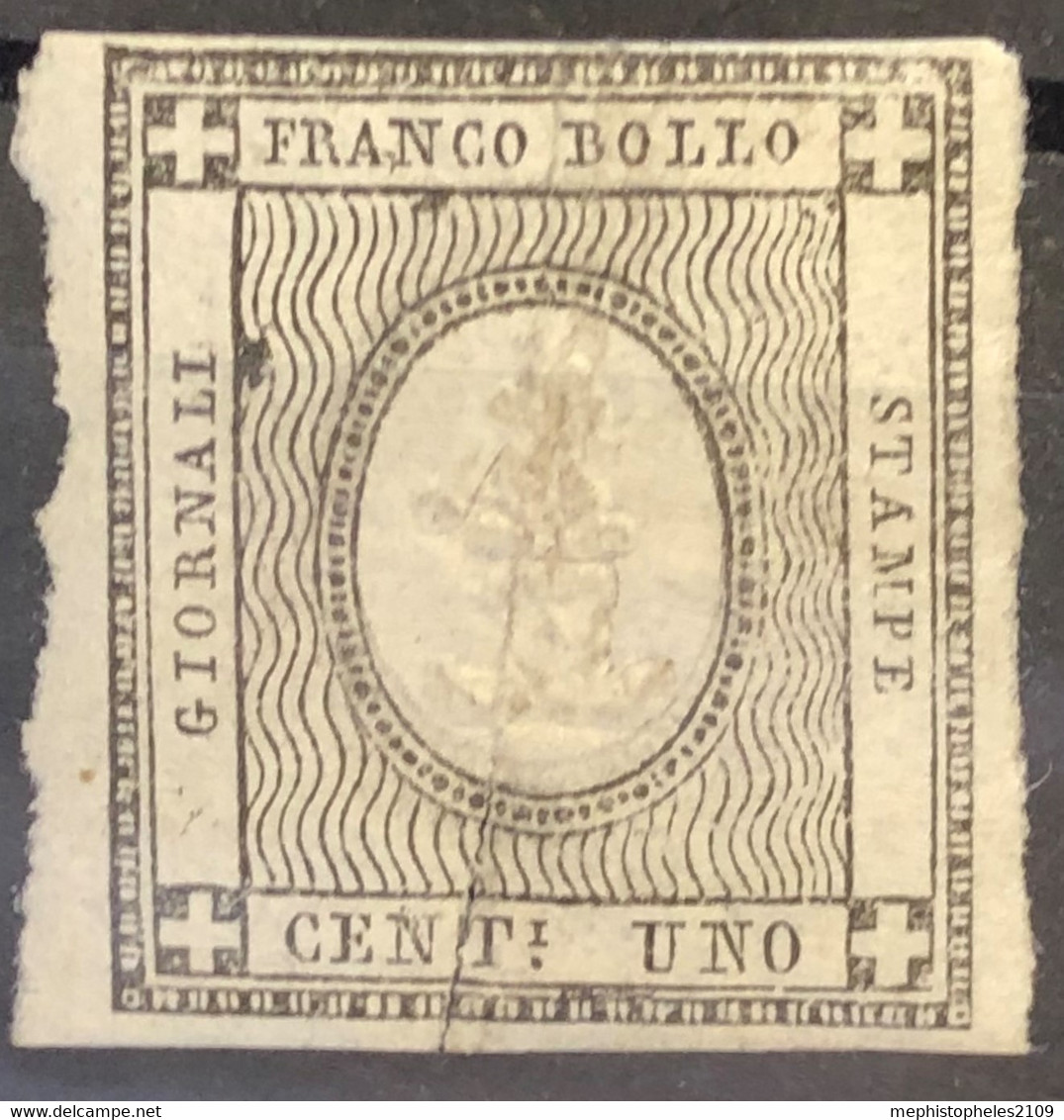 ITALY / ITALIA 1861 - Canceled - Sc# P1 - Newspaper Stamp 1c - Used