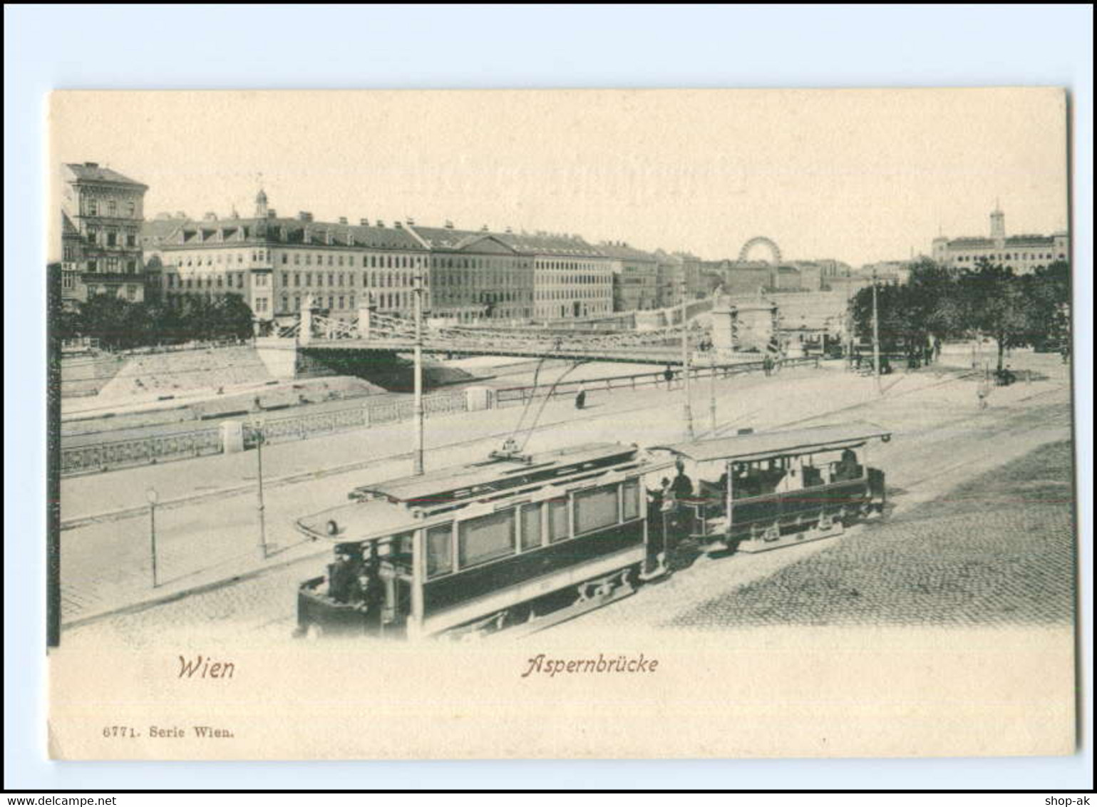 V347/ Wien Aspernbrücke Straßenbahn AK Ca.1900 - Sonstige & Ohne Zuordnung