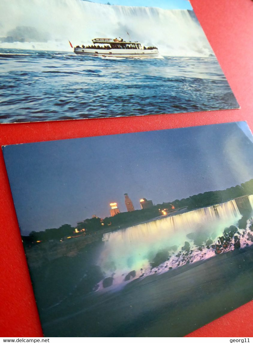 2 X Niagara Falls - Niagarafälle - Historical Postcards - Schiff Maid Of The Mist - Nacht - Calgary