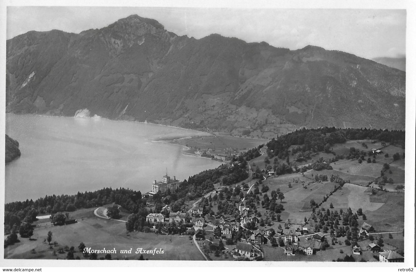 MORSCHACH → Mit Blick Auf Axenfels Und Das Noch Nicht Verbaute Brunnen, Fotokarte Ca.1925 - Morschach