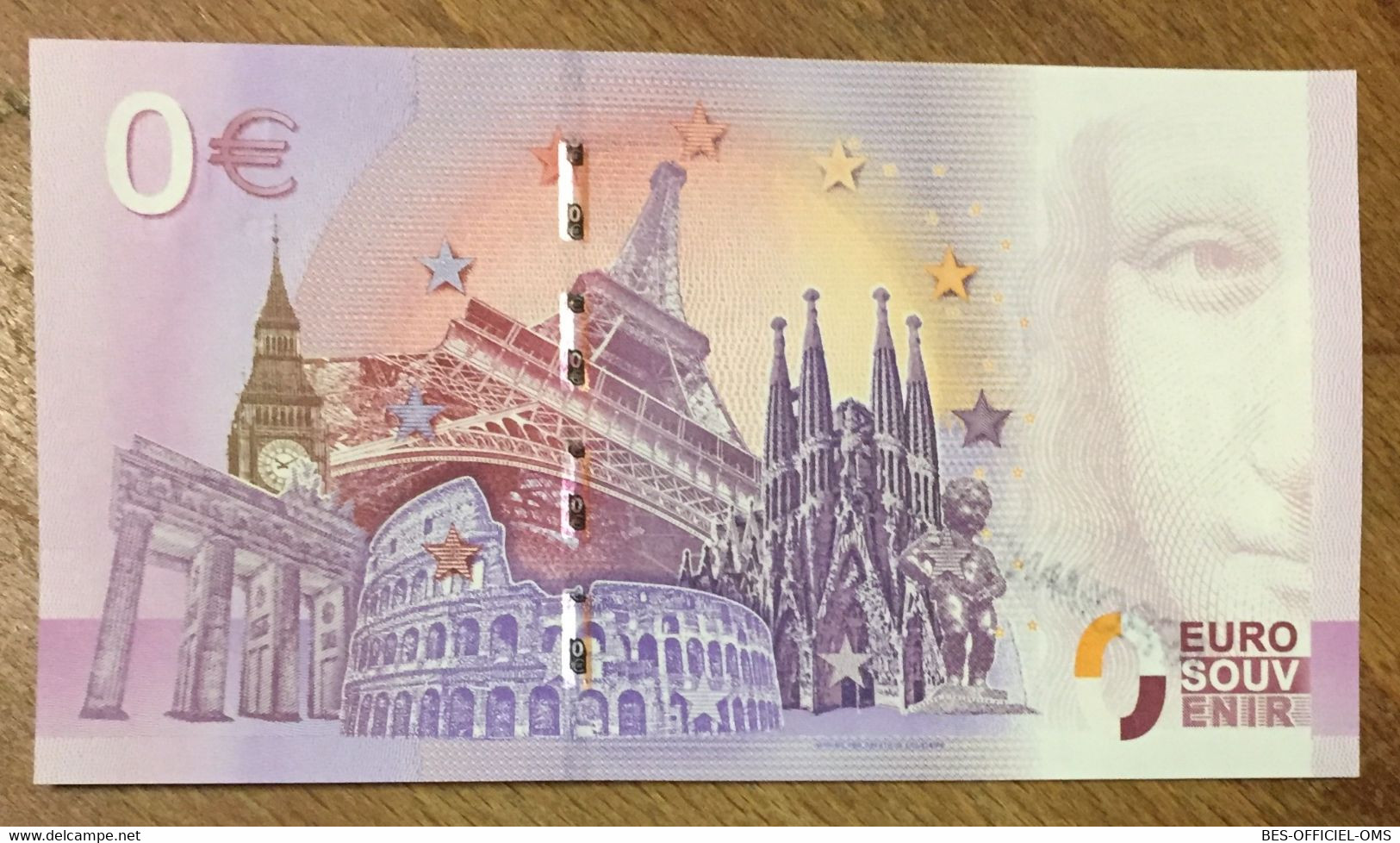 2016 BILLET 0 EURO SOUVENIR DPT 14 ARROMANCHES 360  JEEP + TIMBRE ZERO 0 EURO SCHEIN BANKNOTE PAPER MONEY BANK - Essais Privés / Non-officiels