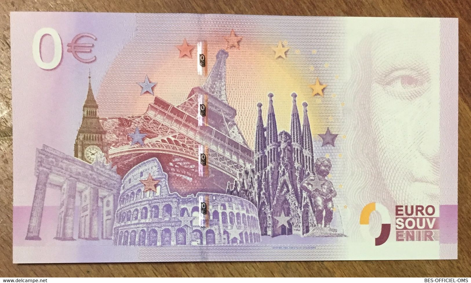 2016 BILLET 0 EURO SOUVENIR DPT 14 MUSÉE D'ARROMANCHES ZERO 0 EURO SCHEIN BANKNOTE PAPER MONEY BANK - Essais Privés / Non-officiels