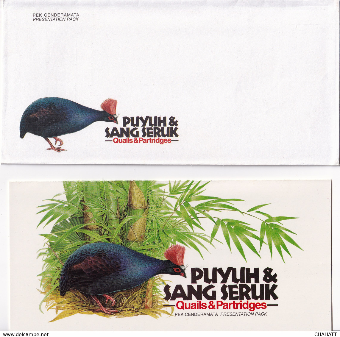 BIRDS-QUAILS & PARTRIDGES-PRESENTATION PACK-MALAYSIA-2001-SCARCE-FC2-104 - Pernice, Quaglie