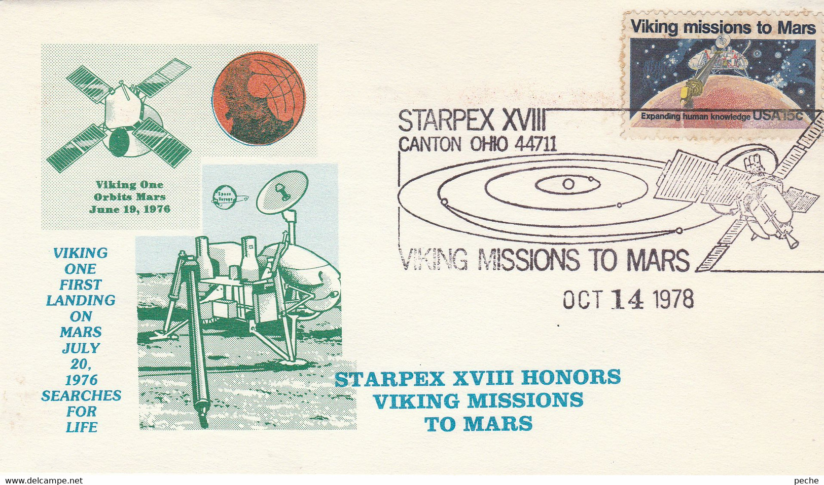 N°693 N -lettre (cover) -Starpex XVIII Honors Vikin Missions To Mars - North  America