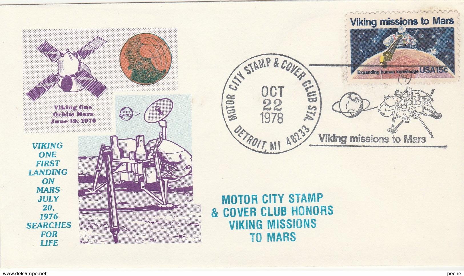 N°694 N -lettre (cover) -Viking One First Landing On Mars - - North  America