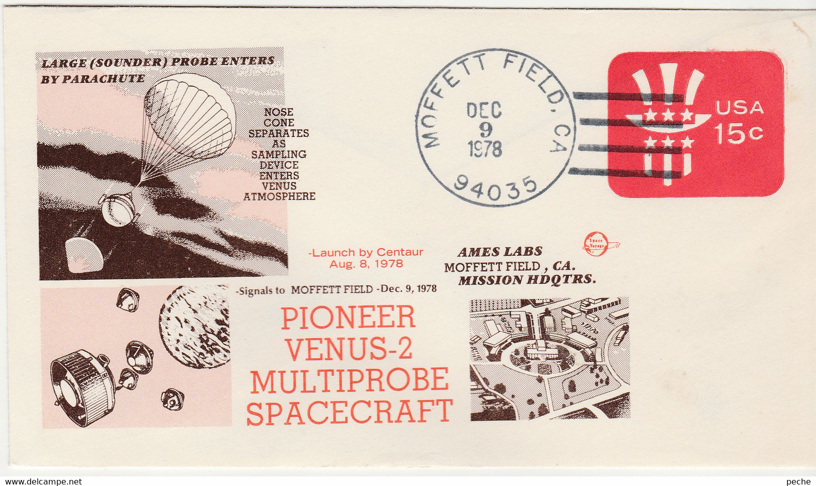 N°695 N -lettre Entier Postal (cover) -Pioneer Venus -2 - North  America