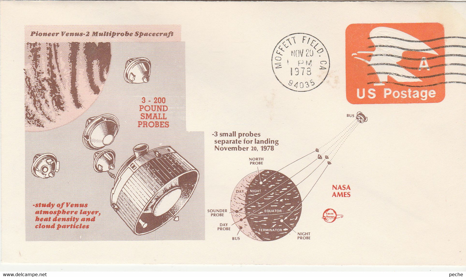 N°696 N -lettre Entier Postal (cover) -Pioneer Venus -2 - America Del Nord