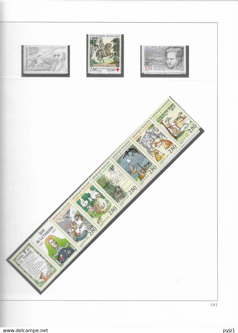 1995 MNH France Année Complète Suivant SAFE Postfris** ( 6 Scans) - 1990-1999