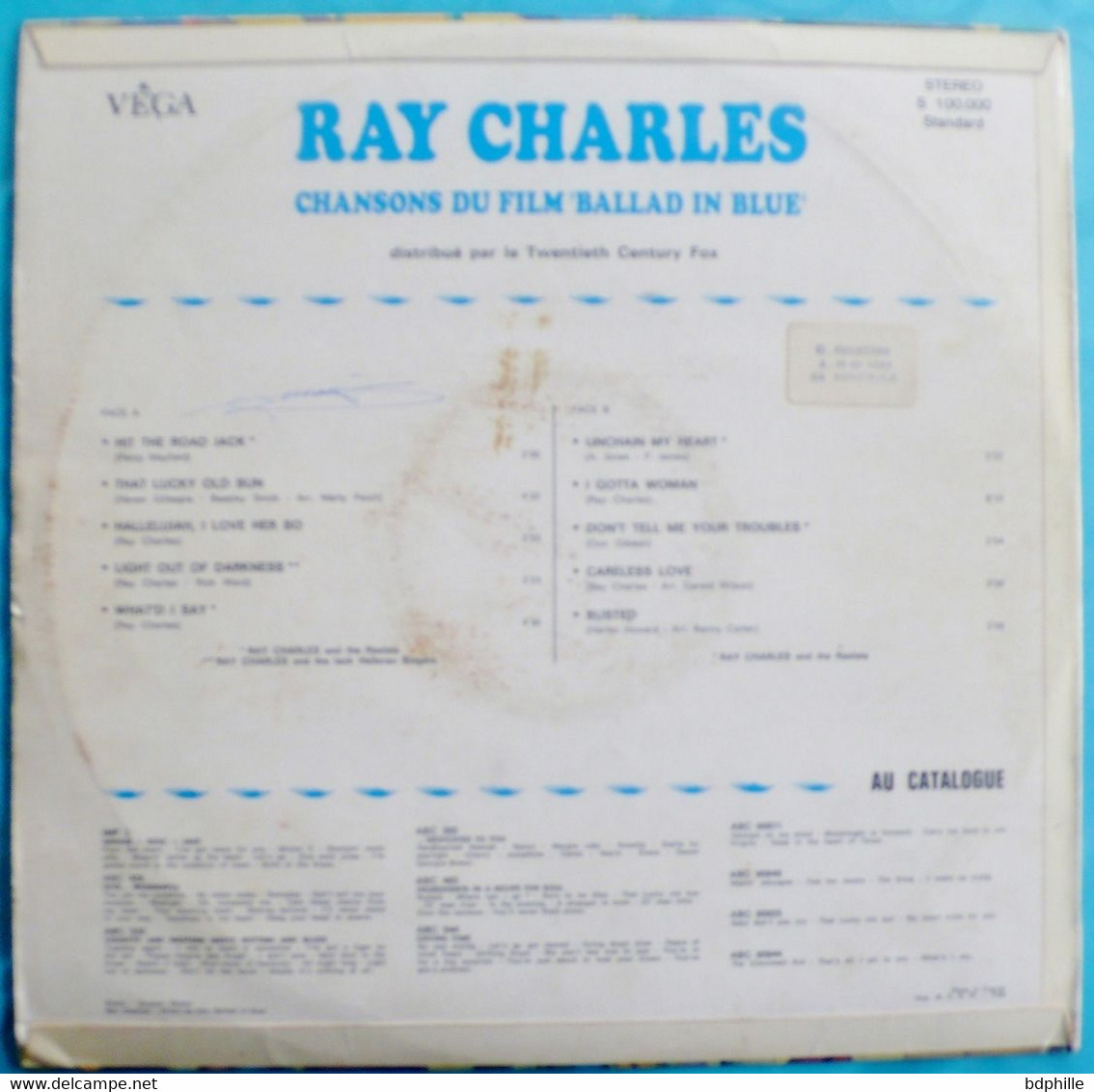 Ray Charles , Chansons Du Film Ballad In Blue 1964 - Soul - R&B