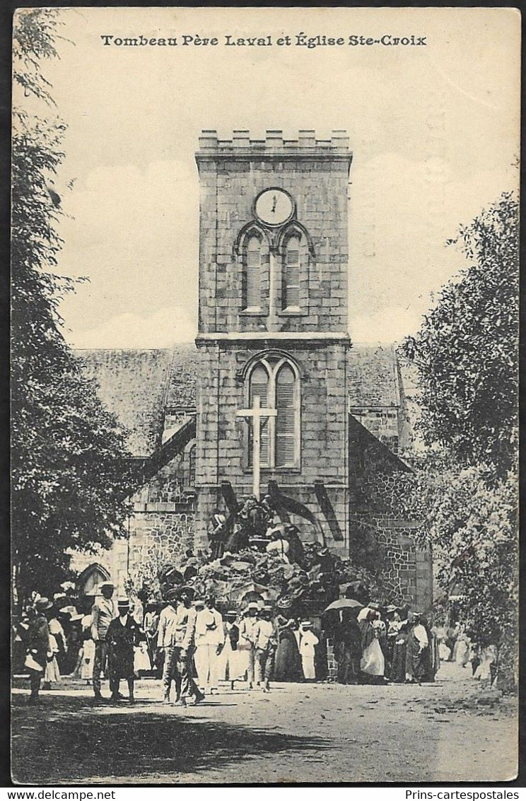 CPA Ile Maurice Tombeau Père Laval Et Eglise Ste-Croix - Maurice