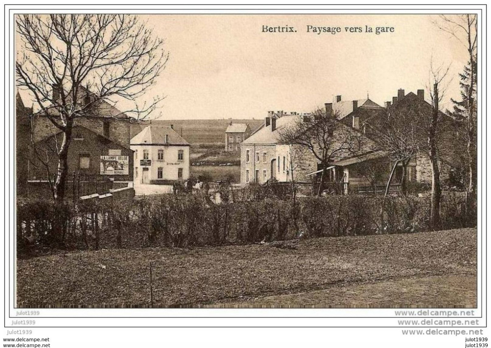 BERTRIX ..--  Paysage Vers La Gare . 1911 De CUGNON Vers PARIS .    Voir Verso . - Bertrix