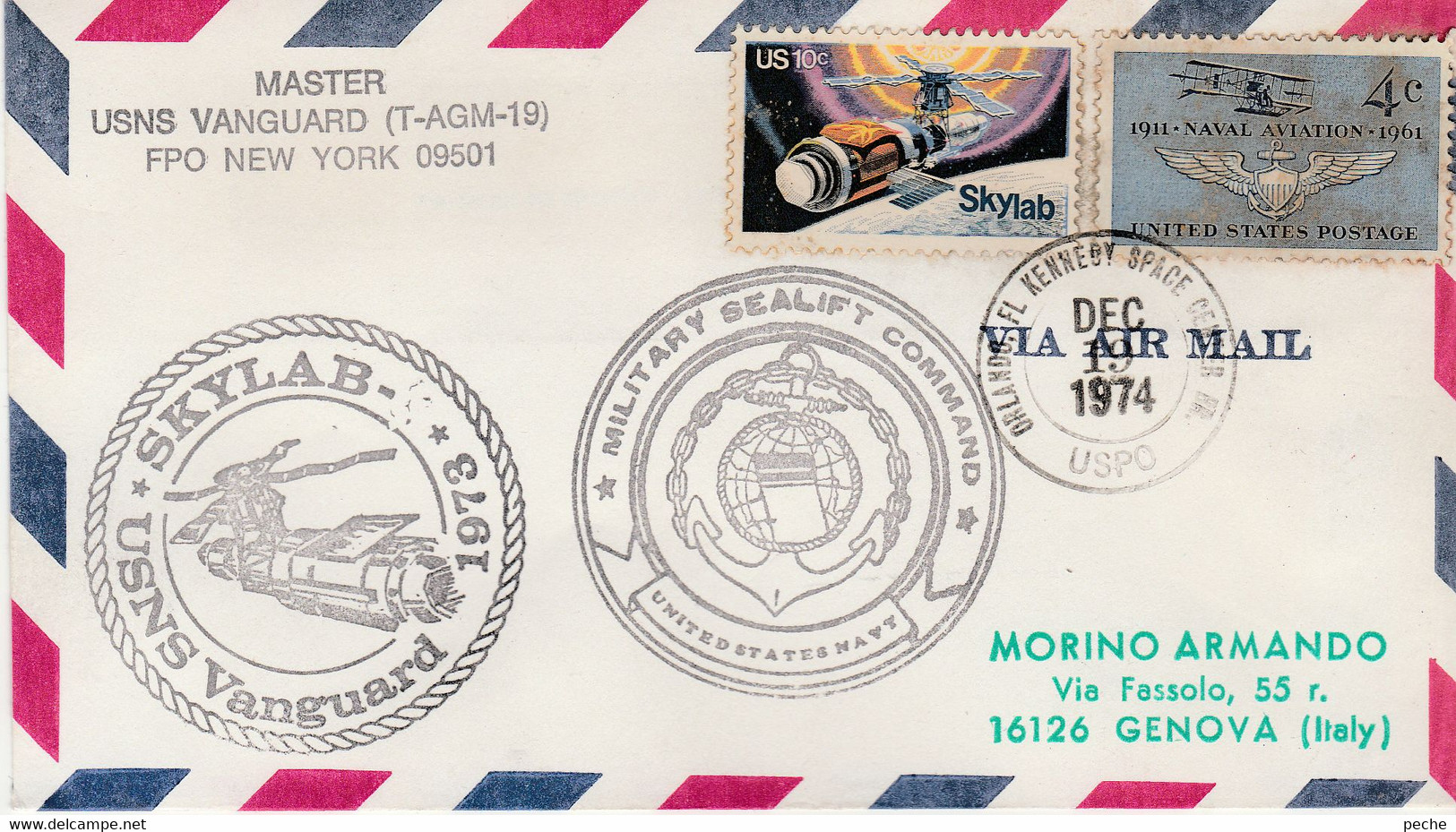 N°702 N -cachet Skylab Usns Vanguard- 1973 - America Del Nord