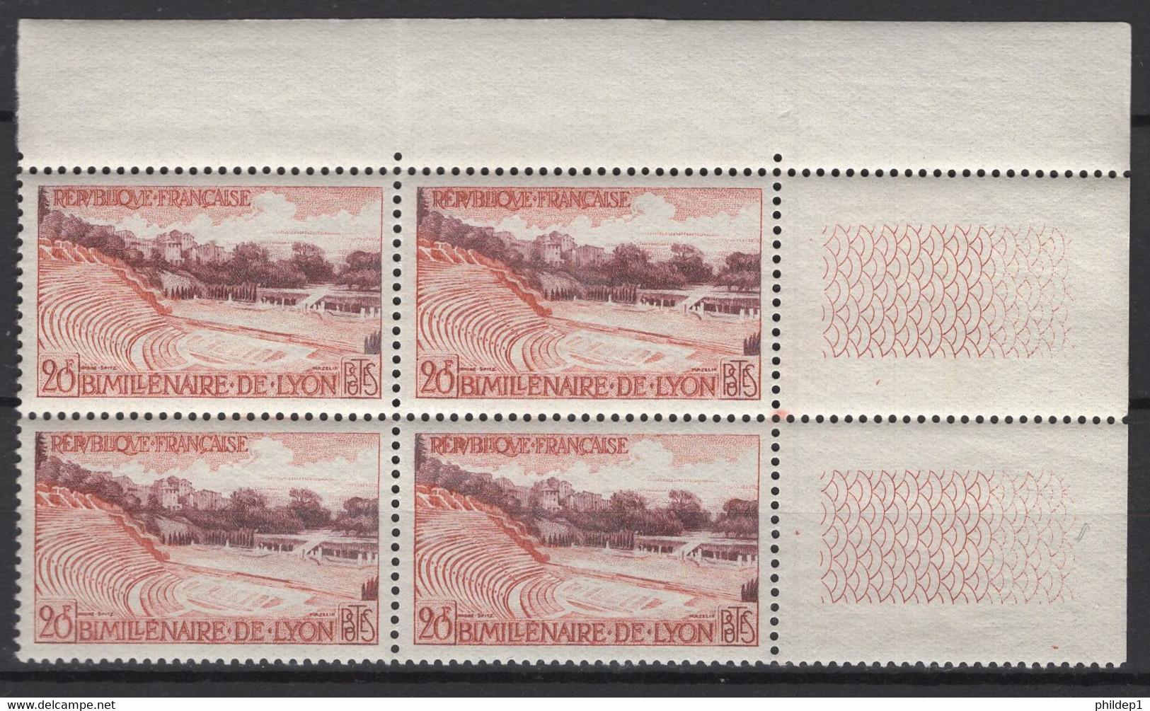 France: 1957. Y&T 2020. N° 1124 En Bloc De 4. TP **, MNH, Neuf(s) - Nuevos