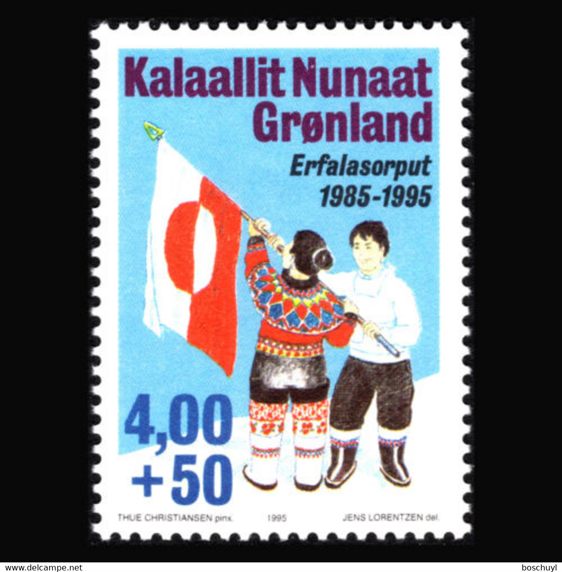 Greenland, 1995, Greenlandic Flag, MNH, Michel 273 - Sonstige & Ohne Zuordnung