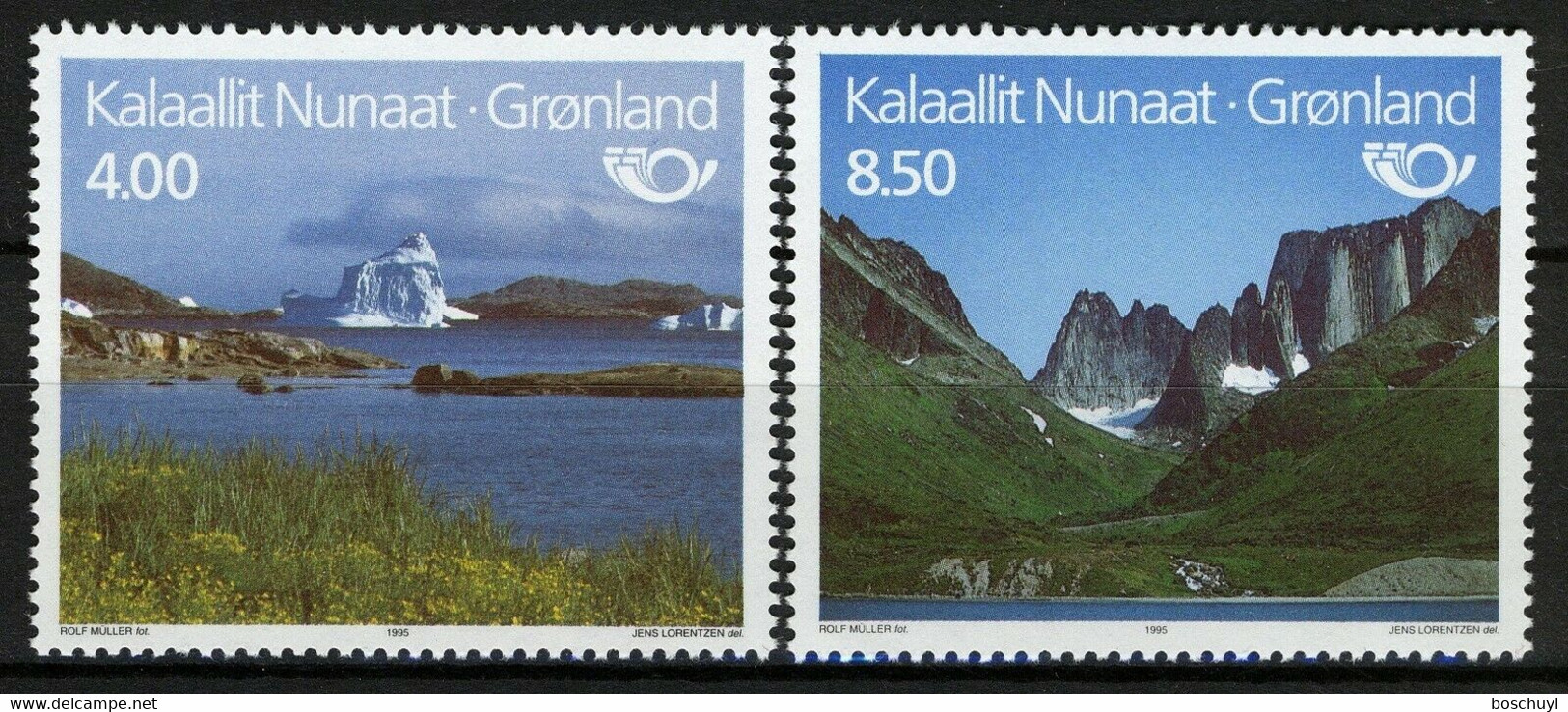 Greenland, 1995, Tourism, Norden, Landscapes, MNH, Michel 260-261 - Sonstige & Ohne Zuordnung