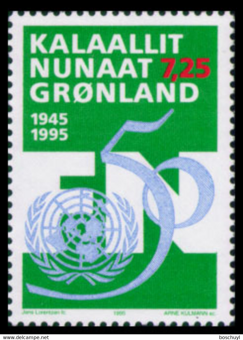 Greenland, 1995, United Nations 50th Anniversary, MNH, Michel 259 - Sonstige & Ohne Zuordnung