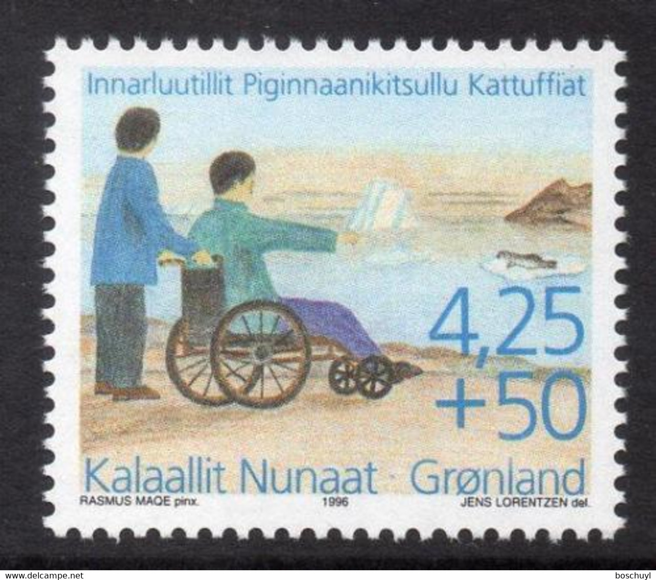 Greenland, 1996, Society For Disabled People, MNH, Michel 296y - Sonstige & Ohne Zuordnung