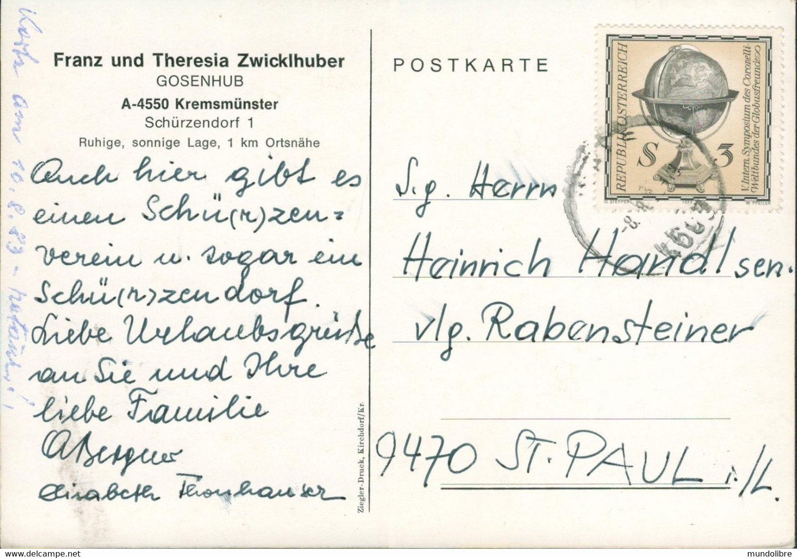 KREMSMÜNSTER / Oberösterreich - " Urlaub Im Bauernhof", Gelaufen 1983 - Kremsmünster