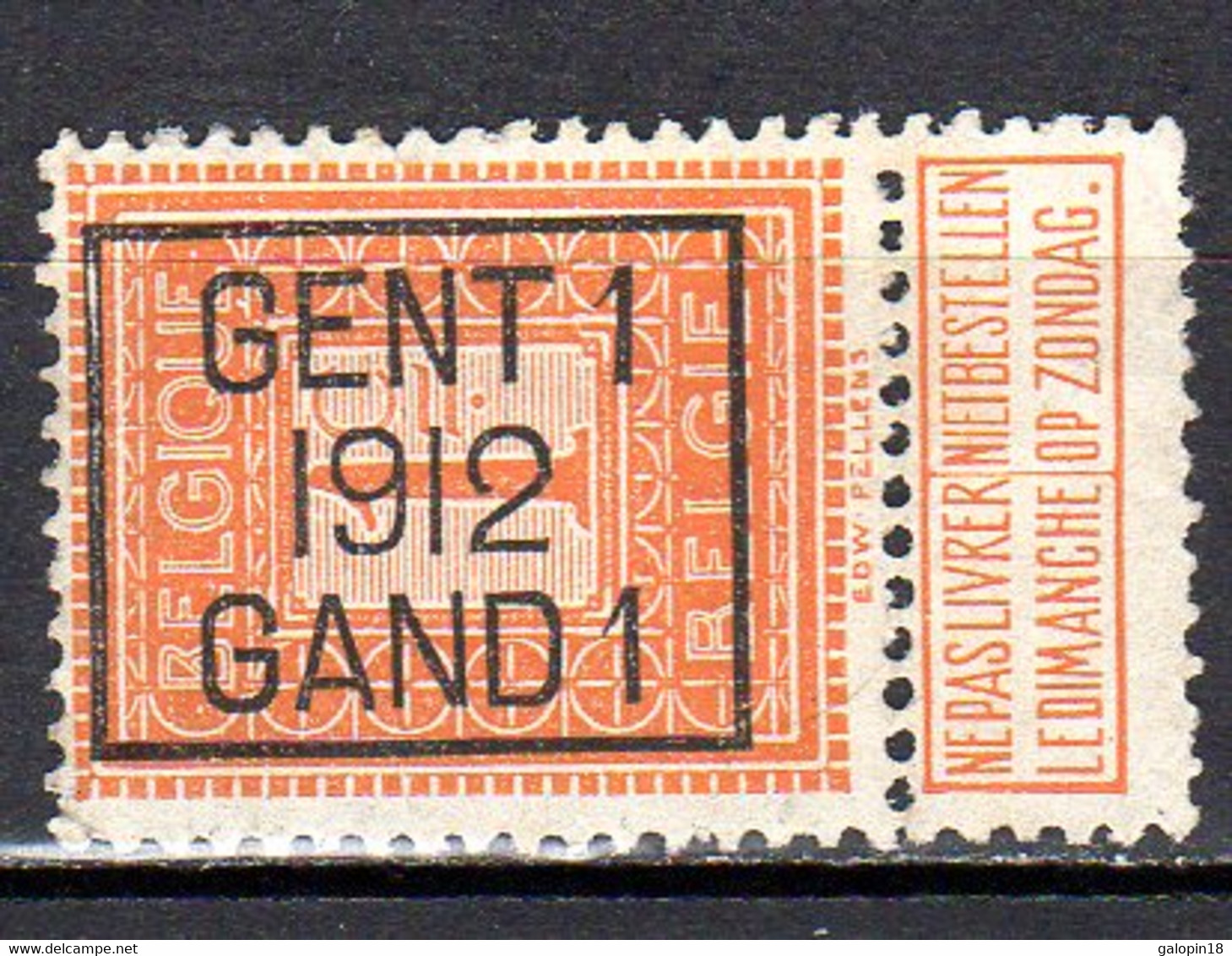 Belgique Préoblitéré N° 108 Gent 1 1912 Gand 1 Lot 101 - Tipo 1912-14 (Leoni)