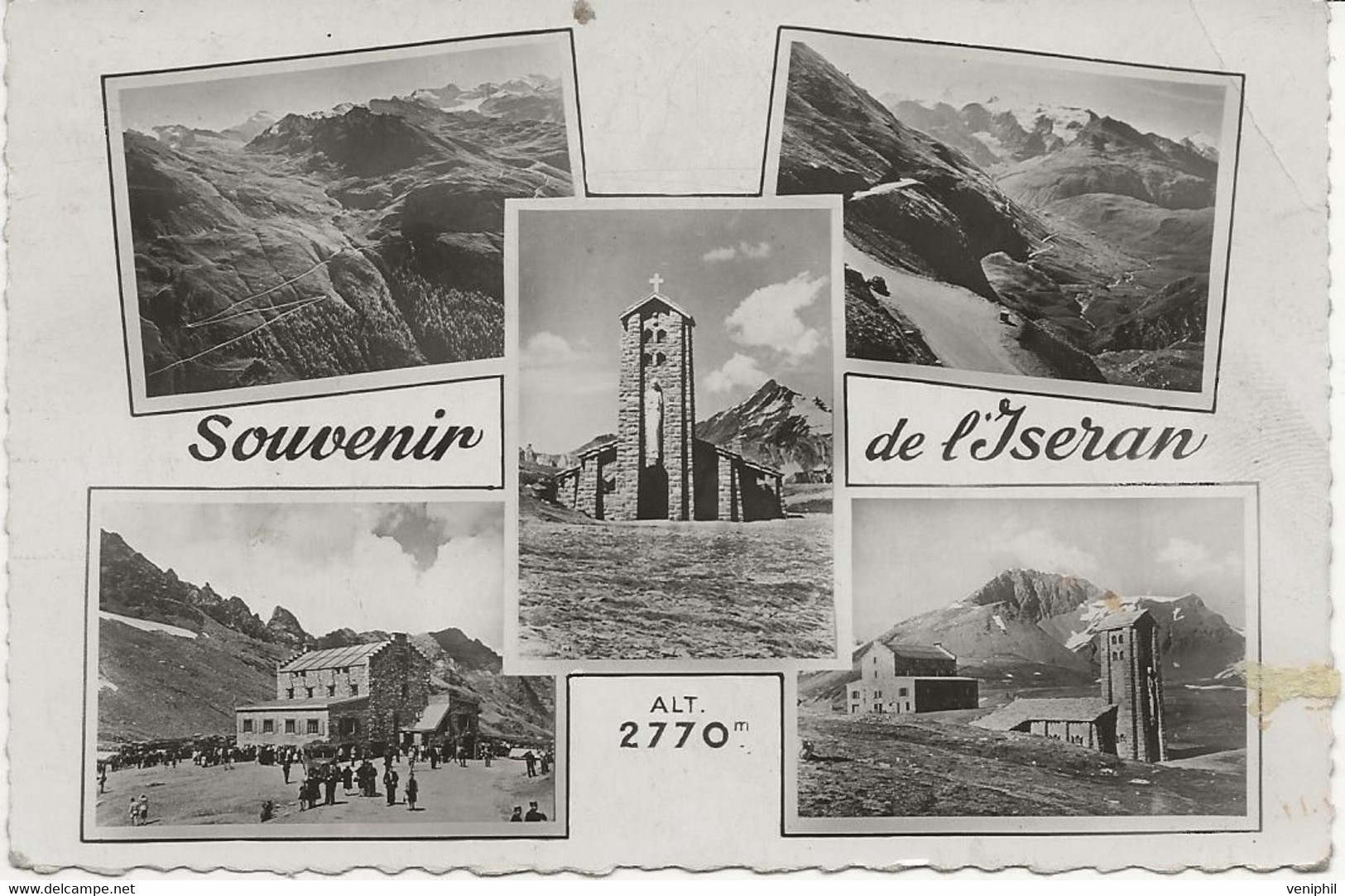 CARTE OBLITERATION DAGUIN" ISERAN 2770 PLUS HAUTE ROUTE D'EUROPE " ANNEE 1953 - Mechanical Postmarks (Other)