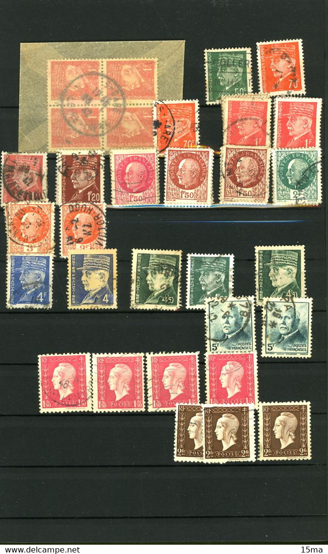 Album Timbres France majorité oblitérés Envoi en colissimo 1 kg