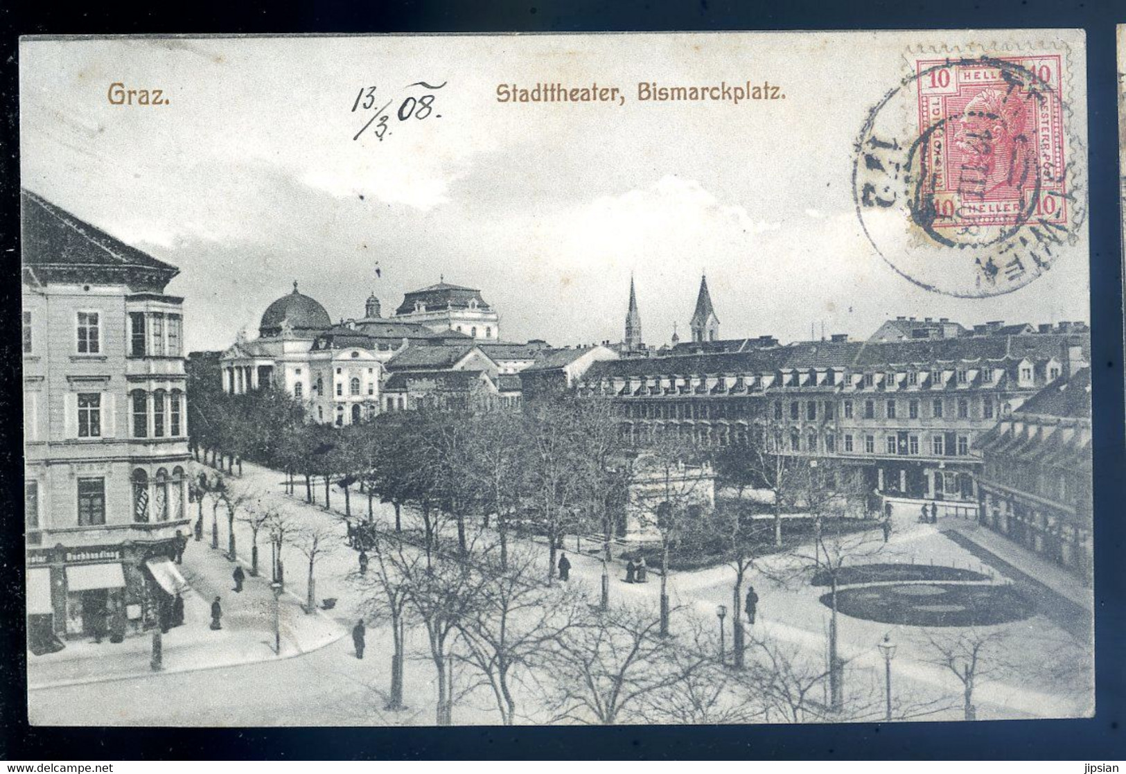 Cpa Autriche Graz -- Stadttheater , Bismarckplatz     AVR20-30 - Andere & Zonder Classificatie