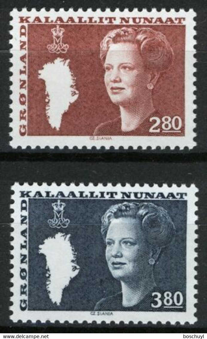Greenland, 1985, Queen Margarethe, MNH, Michel 155-156 - Sonstige & Ohne Zuordnung
