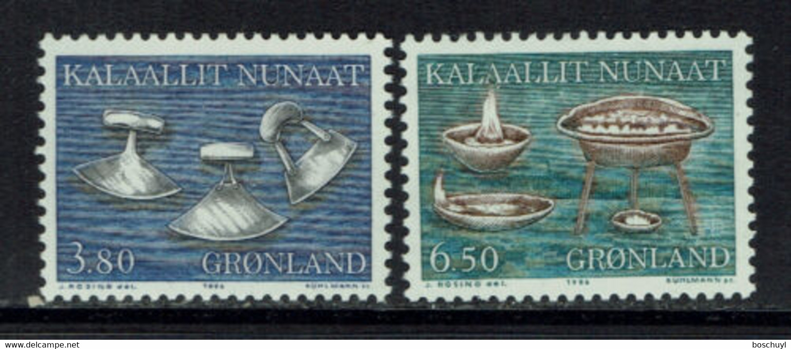 Greenland, 1986, Crafts, Artefacts, MNH, Michel 165-166 - Sonstige & Ohne Zuordnung
