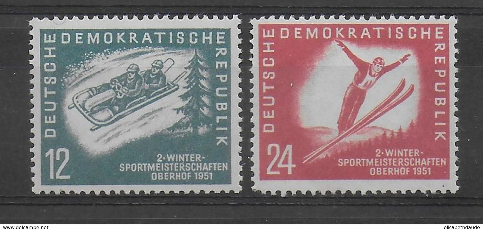 DDR - 1951 - YT N°32/33 **  MNH - COTE = 30 EUR - - Ongebruikt