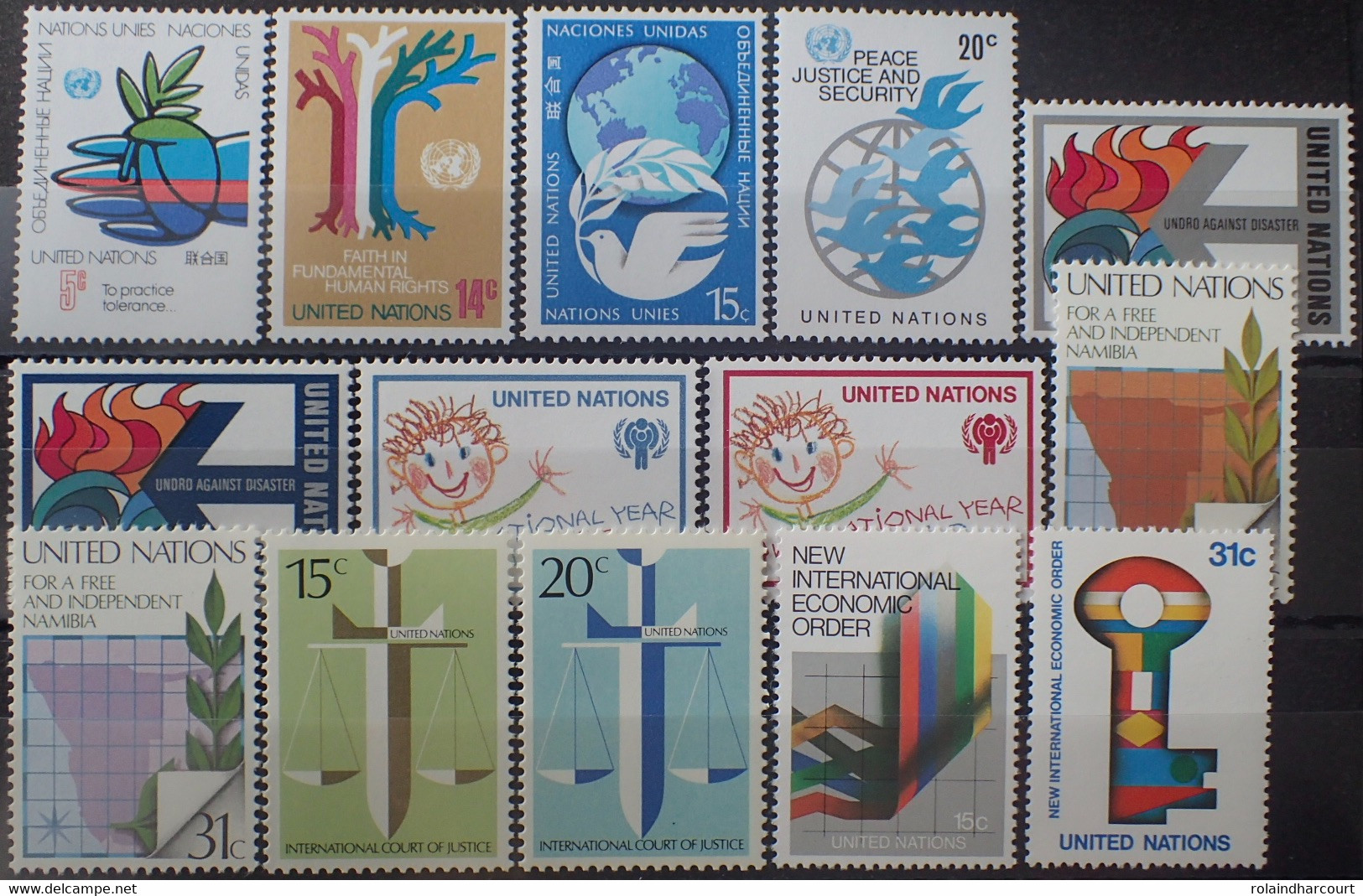 FD/3648 - 1979/1980 - NATIONS UNIES - NEW YORK - N°296 à 309 NEUFS** - Ungebraucht