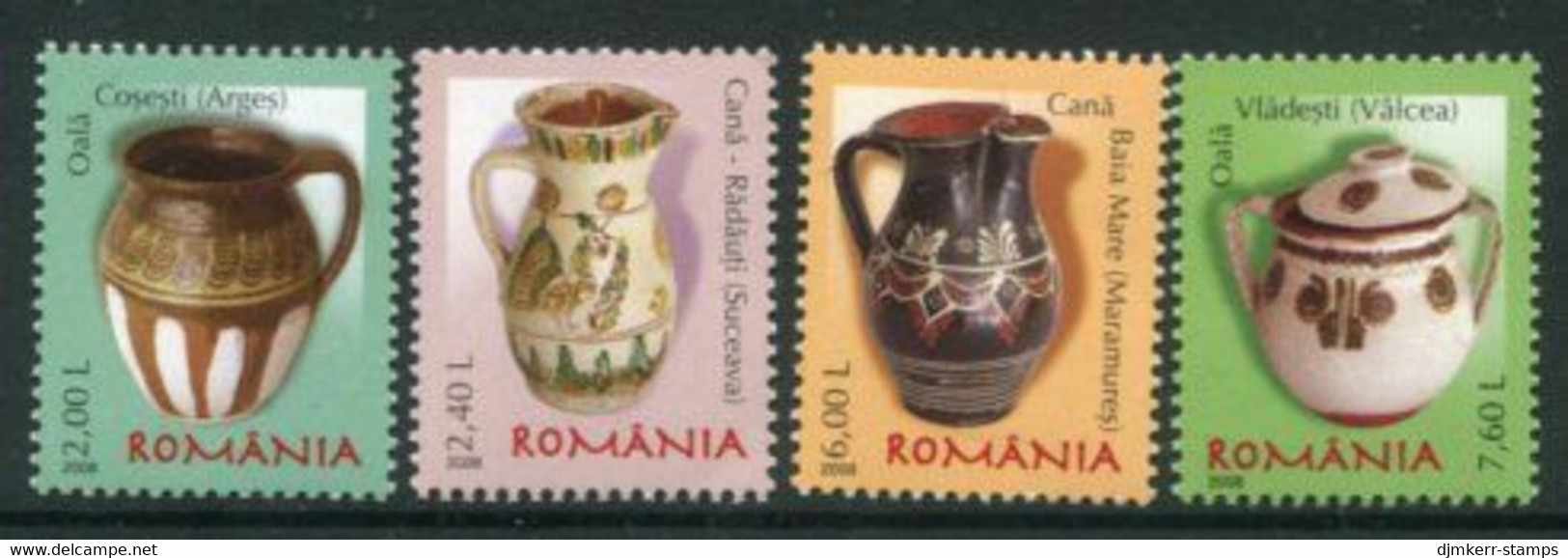 ROMANIA 2008 Ceramic Pots III MNH / **.  Michel 6277-80 - Nuovi