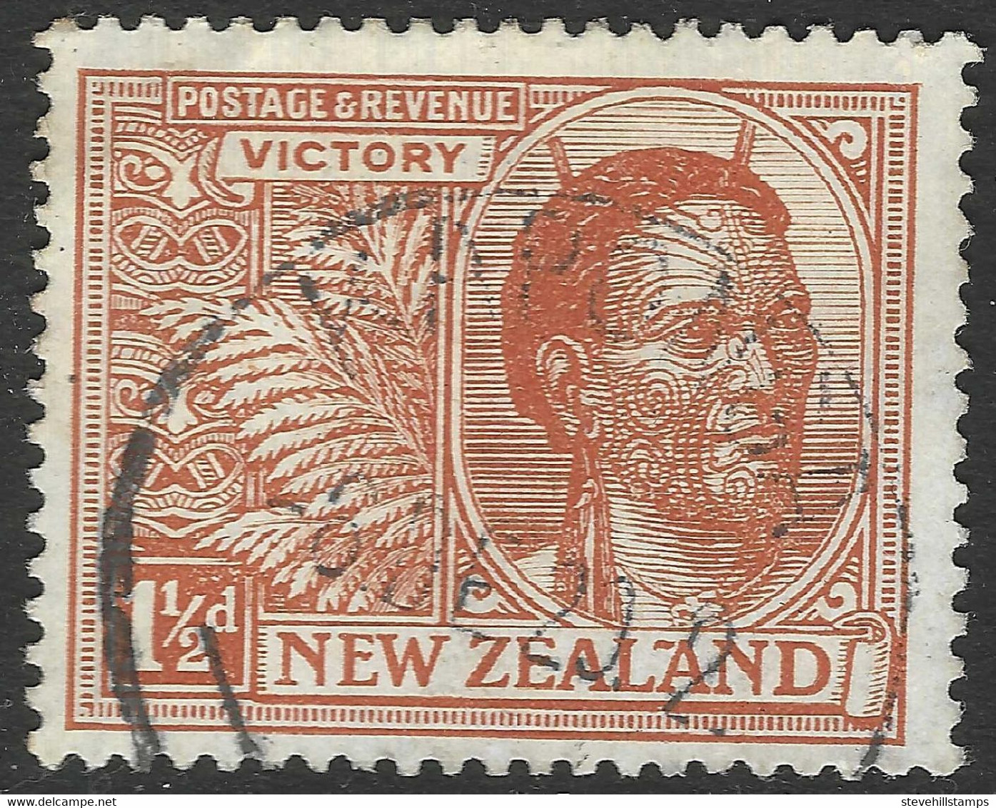 New Zealand. 1920 Victory. 1½d Used. SG 455 - Usados